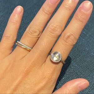 Pandora poetic droplet clear CZ ring